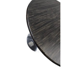Mesa de comedor redonda con pedestal Elm / Antique Gold & Black, 4 asientos