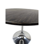 Mesa de comedor redonda con pedestal Elm / Antique Gold & Black, 4 asientos