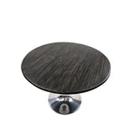 Mesa de comedor redonda con pedestal Elm / Antique Gold & Black, 4 asientos