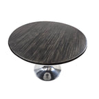 Mesa de comedor redonda con pedestal Elm / Antique Gold & Black, 4 asientos