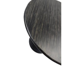Mesa de comedor redonda con pedestal Elm / Antique Gold & Black, 4 asientos