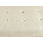 Banco de almacenamiento de lino con botones capitoné, Gris / Beige / Rojo-Gris / Azul Claro, para 1 persona