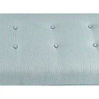 Banco de almacenamiento de lino con botones capitoné, Gris / Beige / Rojo-Gris / Azul Claro, para 1 persona