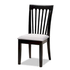 Juego de comedor rectangular gris, 6 plazas