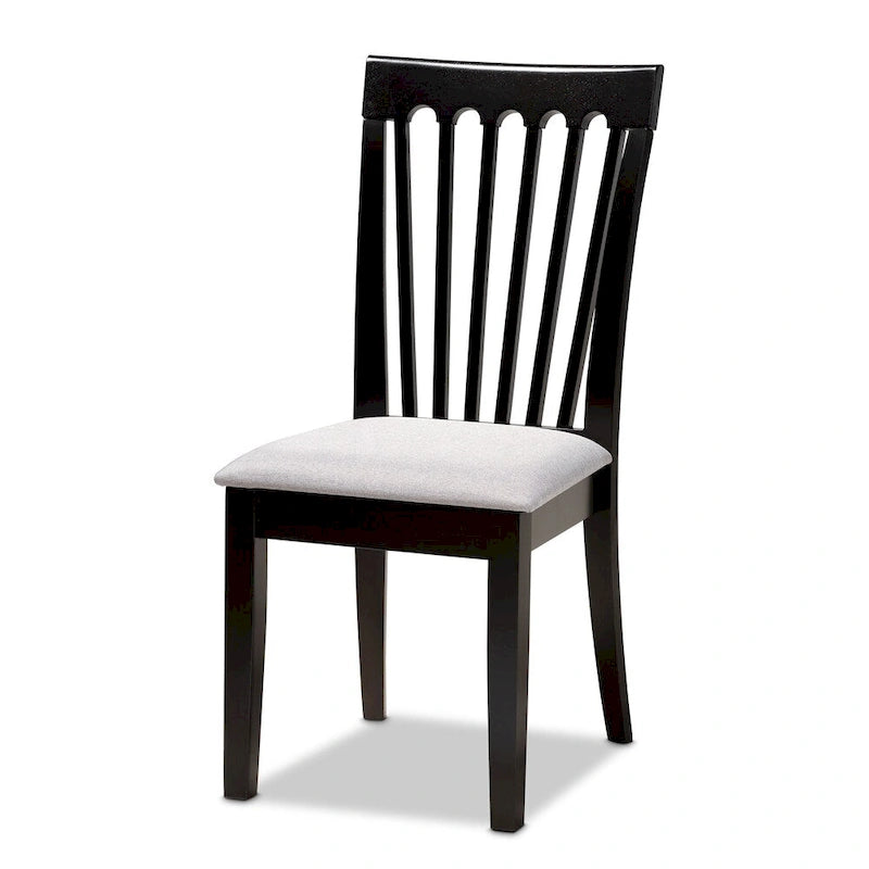Juego de comedor rectangular gris, 6 plazas