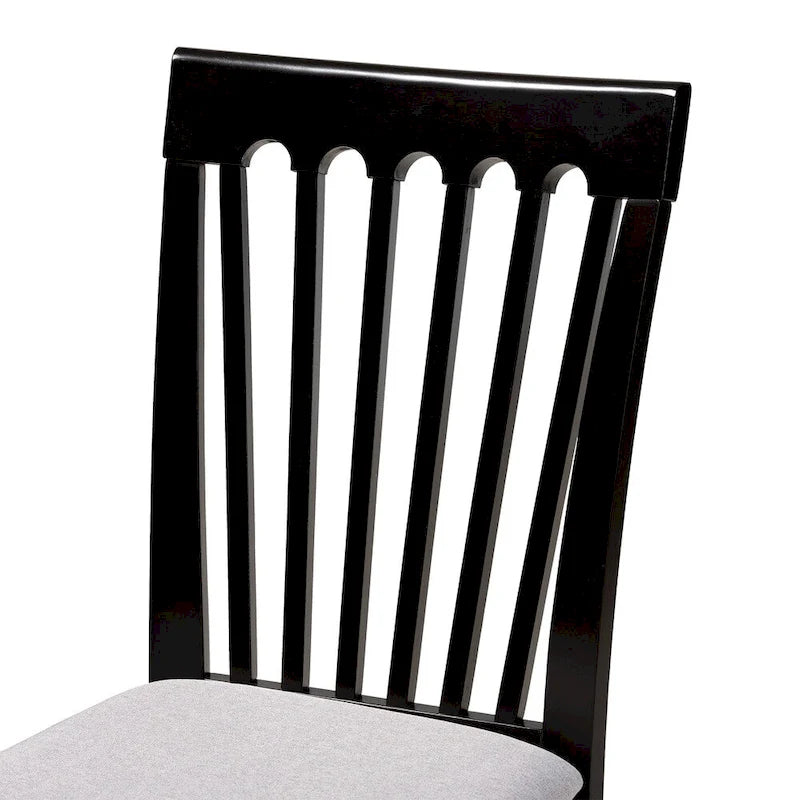 Juego de comedor rectangular gris, 6 plazas