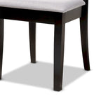 Juego de comedor rectangular gris, 6 plazas