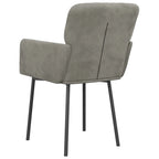 Silla de comedor de terciopelo, juego de 2 – Gris claro / Gris oscuro / Crema / Negro