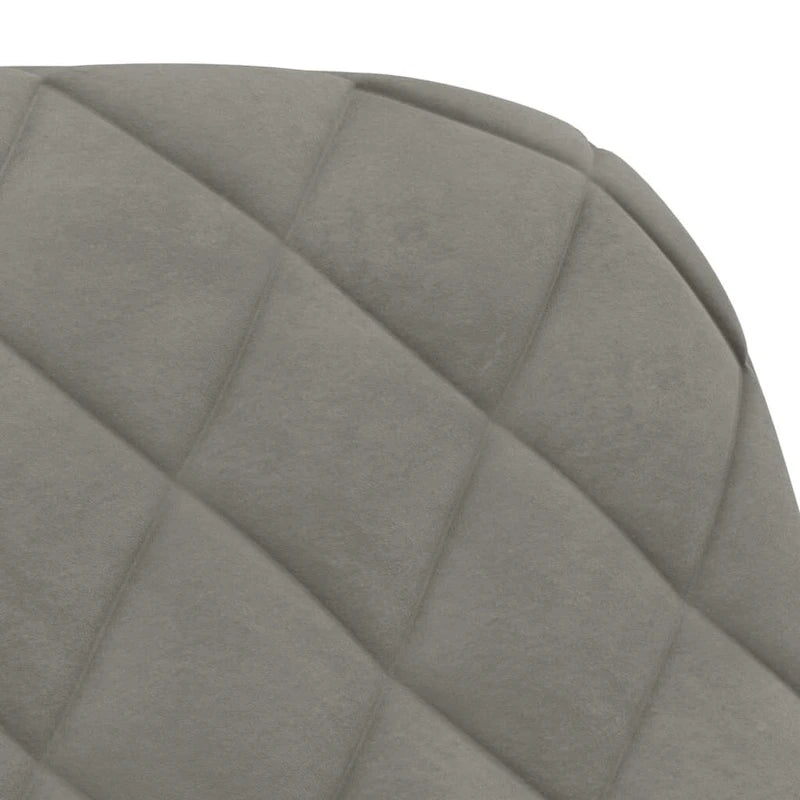 Silla de comedor de terciopelo, juego de 2 – Gris claro / Gris oscuro / Crema / Negro