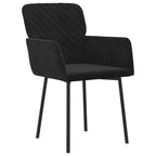 Silla de comedor de terciopelo, juego de 2 – Gris claro / Gris oscuro / Crema / Negro