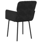 Silla de comedor de terciopelo, juego de 2 – Gris claro / Gris oscuro / Crema / Negro