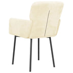 Silla de comedor de terciopelo, juego de 2 – Gris claro / Gris oscuro / Crema / Negro