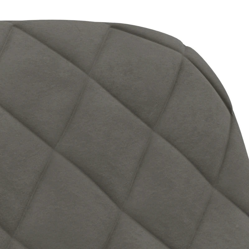 Silla de comedor de terciopelo, juego de 2 – Gris claro / Gris oscuro / Crema / Negro