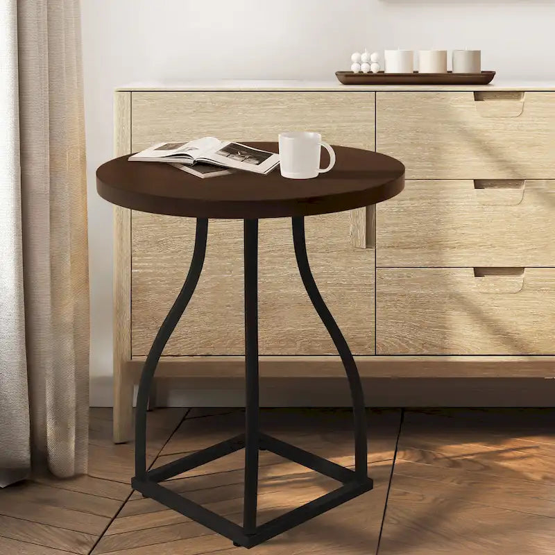 HomePop Lindsay Metal Base Accent Table