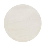 Mesa auxiliar redonda con acento – Marrón / Ocre / Blanco Lavado, Base de metal
