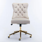 Silla giratoria de oficina tapizada en terciopelo beige / negro / rosa / gris, individual