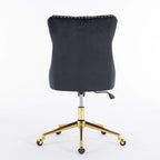 Silla giratoria de oficina tapizada en terciopelo beige / negro / rosa / gris, individual