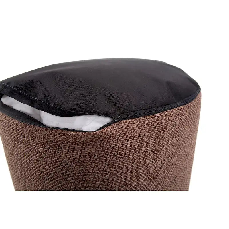 Puf redondo para pies, chocolate, 1 persona
