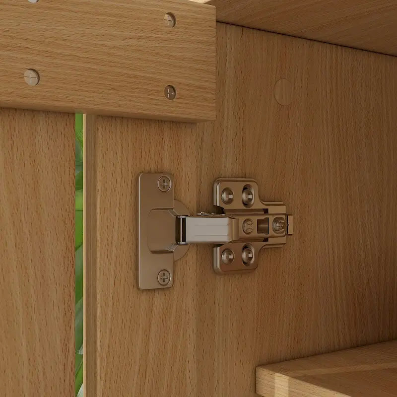 Zapatero de madera natural con banco y respaldo de PU, cojín de pata de gallo, para 1 persona, 120 cm