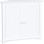 Armario esquinero con puertas, blanco/beige, 1 persona
