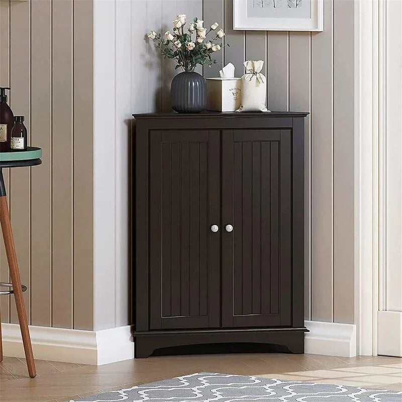 Armario esquinero con puertas, blanco/beige, 1 persona