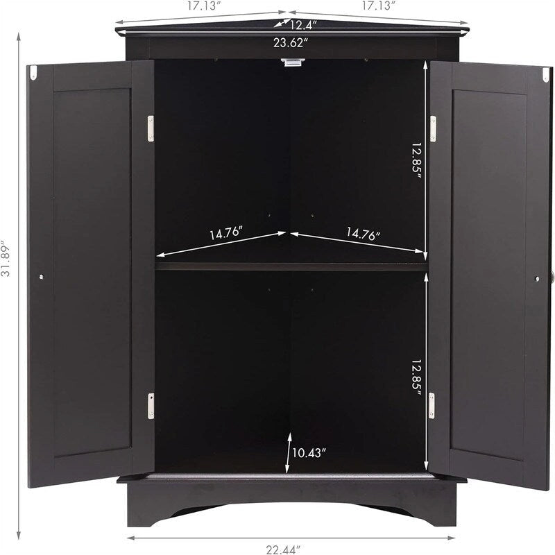 Armario esquinero con puertas, blanco/beige, 1 persona