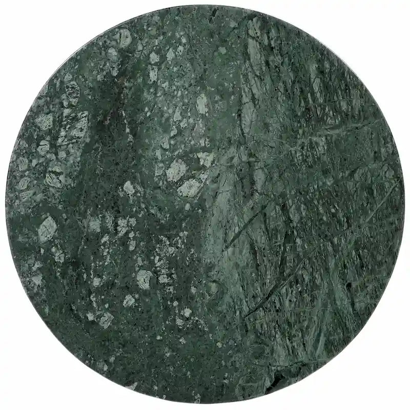 Mesa auxiliar redonda de mármol para bebidas – Marrón / Verde / Rojo / Blanco / Negro, 1 persona