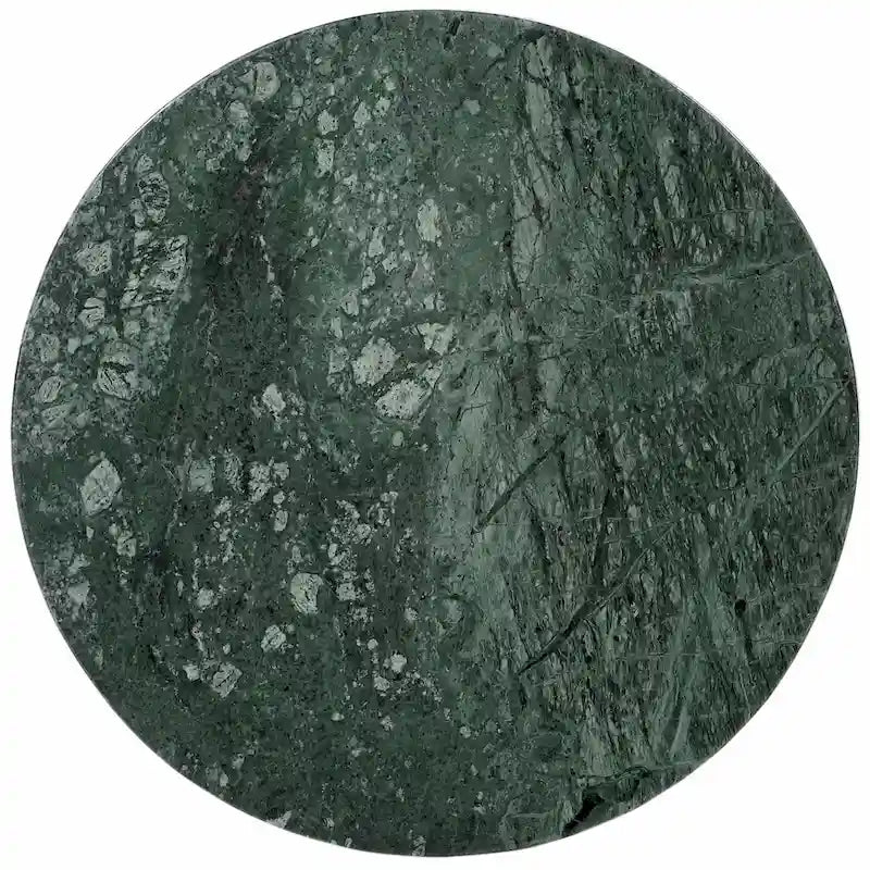 Mesa auxiliar redonda de mármol para bebidas – Marrón / Verde / Rojo / Blanco / Negro, 1 persona